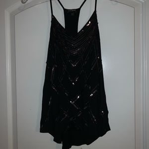 Black & sequins tank top